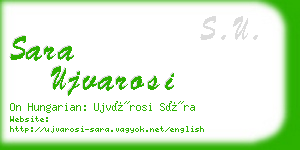 sara ujvarosi business card